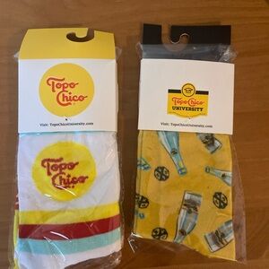 NWTs! 2 pairs of Topo Chico branded socks.